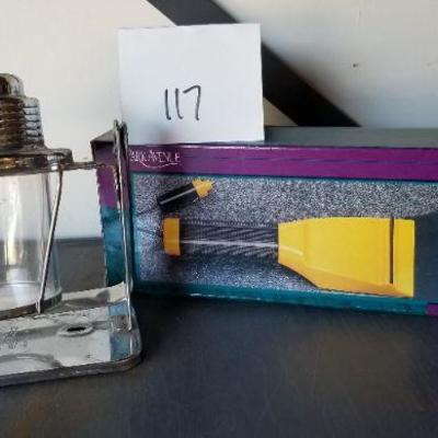 LOT #117: Sportsman Lantern and Electric Ice Scraper