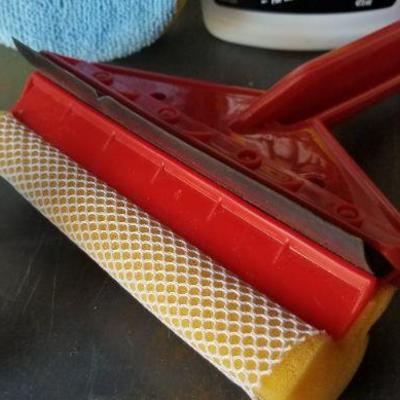 LOT #119: Car Wash Bundle - Sponge, Squeegie and Armor All (nearly full)