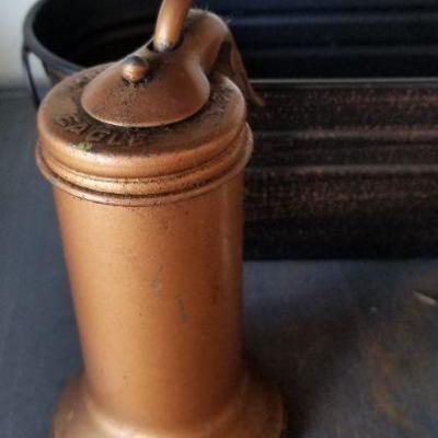 LOT #126: (3) Vintage Oil Cans and Metal Container