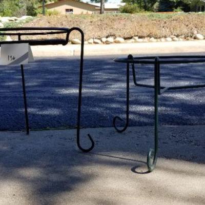 LOT #136: (2) Garden Pot Metal Decorative Plant Stands