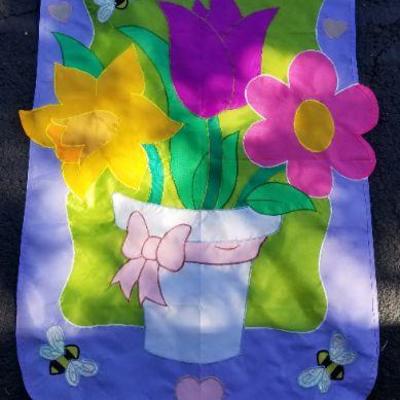 LOT #140: Vintage Welcome Home Deco Flag