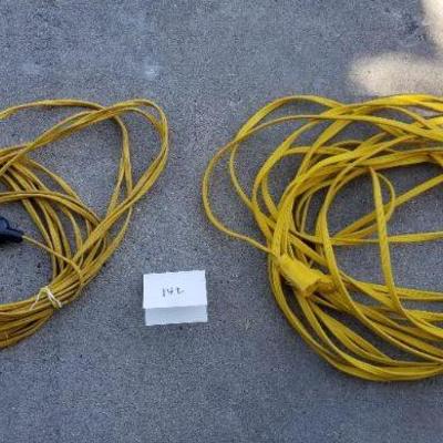 LOT #142: (2) Yellow Extension Cords
