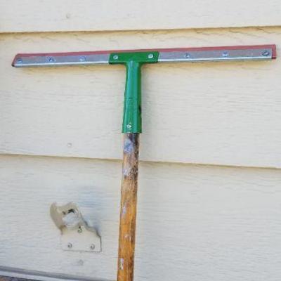 LOT #145: Twist Lock 6ft - 12ft Extension Pole and Vintage Hand Squeegie