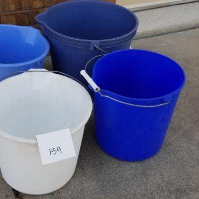 LOT #159: (4) Assorted Cleaning Buckets 