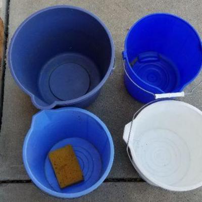 LOT #159: (4) Assorted Cleaning Buckets 