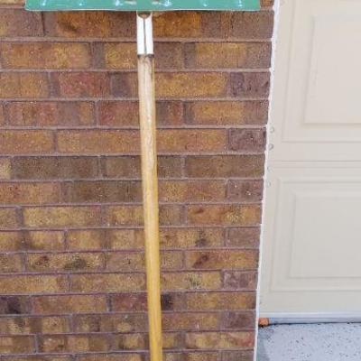 LOT #162: Vintage Green Metal Snow Shovel