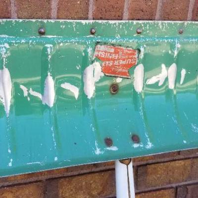 LOT #162: Vintage Green Metal Snow Shovel