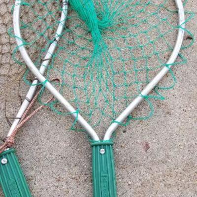 LOT #164: (2) Vintage Fishing Hand Nets