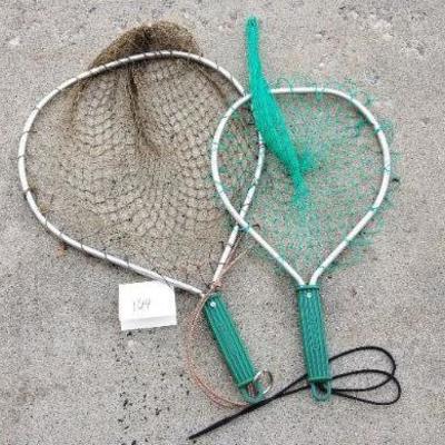 LOT #164: (2) Vintage Fishing Hand Nets