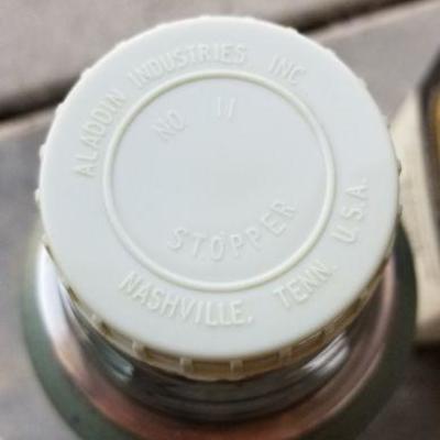 LOT #167: Vintage Mid Century Green Aladdin's STANLEY THERMOS w/ Original Box