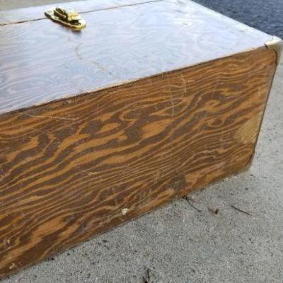 LOT #169: Vintage Wood Storage Chest
