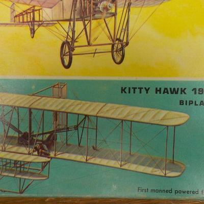 Model Of Kitty Hawk 1903 Biplane and Bleriot 1909 Monoplane model.