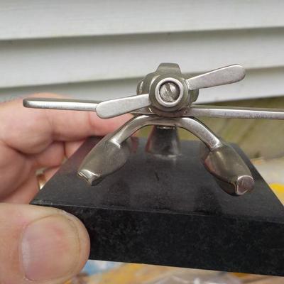 Metal Body " Sea Plane: Desk model with Granite base.