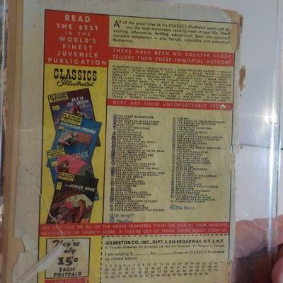 " Classics Illustrated No. 1 and No. 2.  first issue" "Three Musketeers"., " Ivanhoe".