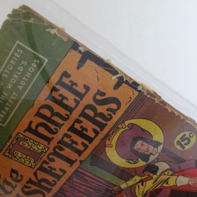 " Classics Illustrated No. 1 and No. 2.  first issue" "Three Musketeers"., " Ivanhoe".