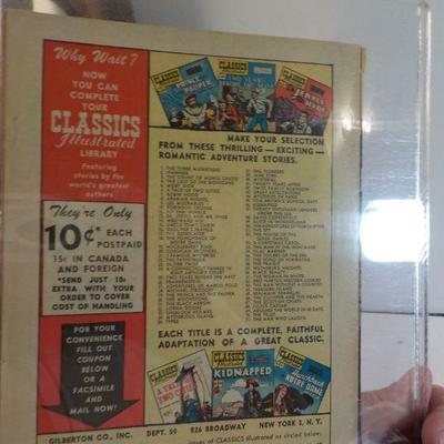 Classics Illustrated Issue #9 and # 10 , " Les Miserables" and " Robinson Caruso".