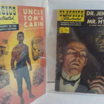 Classics Illustrated Issue #13 and # 15, Uncle Tom's Cabin and Dr. Jekyll and Mr. Hyde.