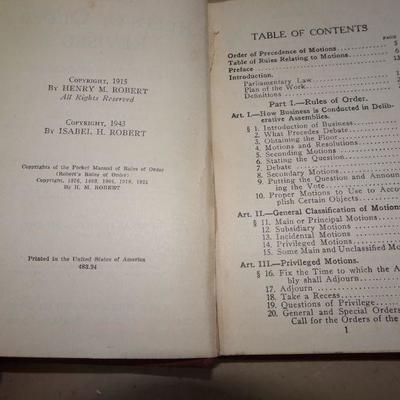 1943 Roberts Rules of Order Revised 