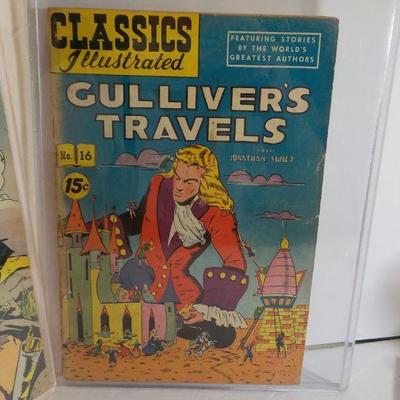 Classics Illustrated Issue #16 and #17, " Culliver"s Travels & Deerslayer".