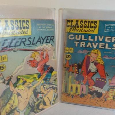 Classics Illustrated Issue #16 and #17, " Culliver"s Travels & Deerslayer".