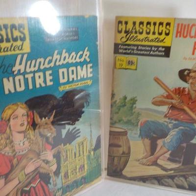 Classics Illustrated Issue #18 and # 19, " The  Hunchback of Notre Dame, Huckleberry Finn",