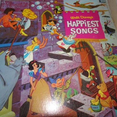 Walt Disney Happiest Songs LP 33 1/2 