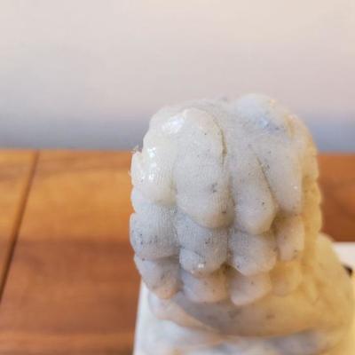 Lot 181: Vintage Soapstone Foo Dog Book Ends