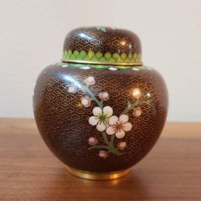 Lot 183: Vintage Cloisonne Ginger Jar 