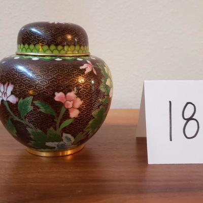 Lot 183: Vintage Cloisonne Ginger Jar 