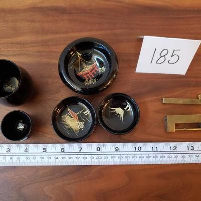 Lot 185: Vintage Asian Game and Brass Lock