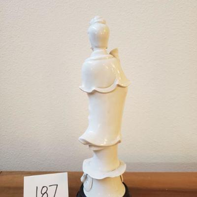 Lot 187: Vintage Porcelain Buddha with Stand