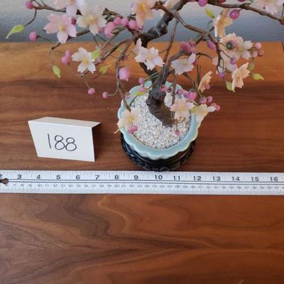 Lot 188: Vintage Japanese Gemstone Tree with Stand