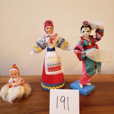 Lot 191: (3) Dolls from Around the World