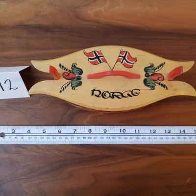 Lot 192: Vintage Norge Wooden Candy Container