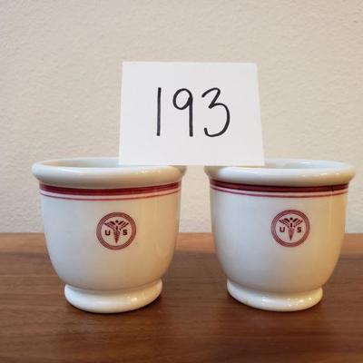 Lot 193: (2) Vintage US Army Medical Cups