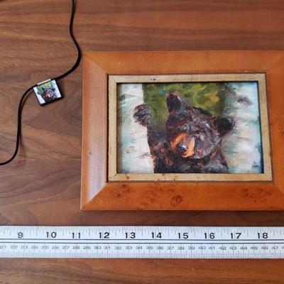 Lot 196: Jenifer J. Cline Original Artwork and Matching Necklace 