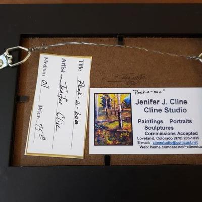 Lot 196: Jenifer J. Cline Original Artwork and Matching Necklace 