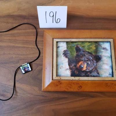 Lot 196: Jenifer J. Cline Original Artwork and Matching Necklace 