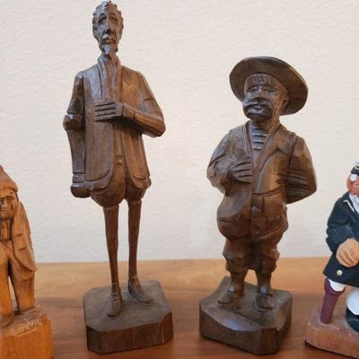 Lot 202: Carved Wood Figure Lot