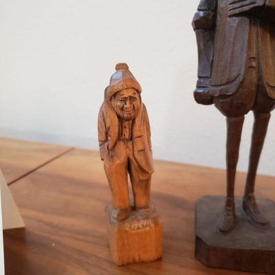 Lot 202: Carved Wood Figure Lot