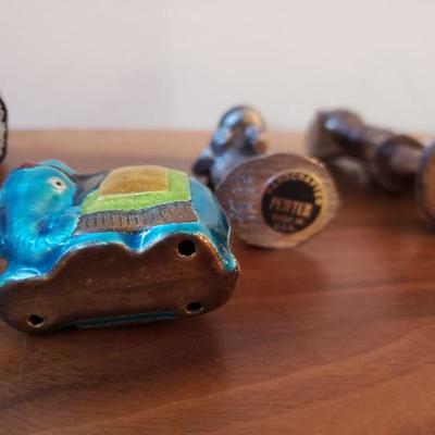 Lot 204: Ceramic, Metal Enamel and Richter Pewter Figurines Lot