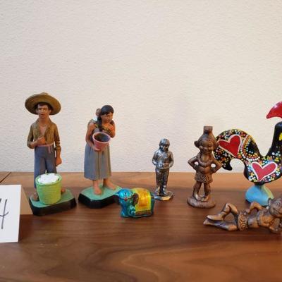 Lot 204: Ceramic, Metal Enamel and Richter Pewter Figurines Lot