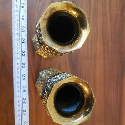 Lot 205: (2) Respouse Brass Vases