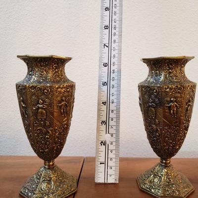 Lot 205: (2) Respouse Brass Vases