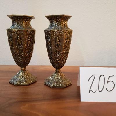 Lot 205: (2) Respouse Brass Vases