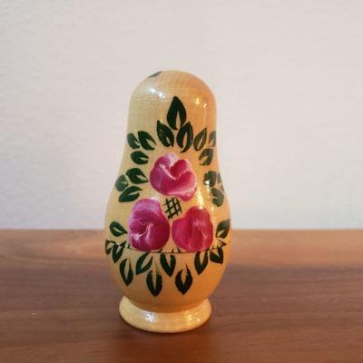 Lot 209: Russian Nesting Dolls and USSR Carved Stone Sculpture 