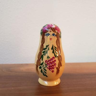 Lot 209: Russian Nesting Dolls and USSR Carved Stone Sculpture 