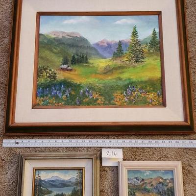 Lot 216: (3) Original Mountain Paintings