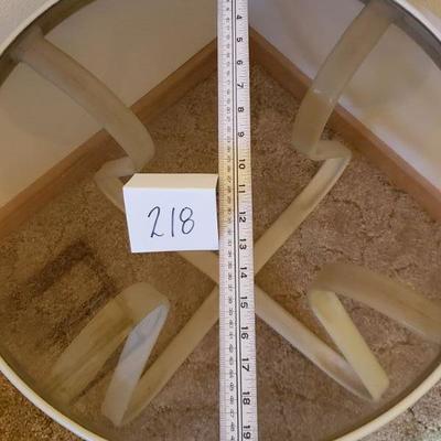 Lot 218: Vintage Indoor Outdoor Glass Top Table