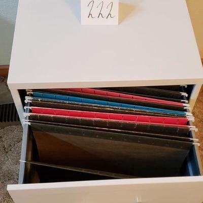 Lot 222: White File Cabinet 